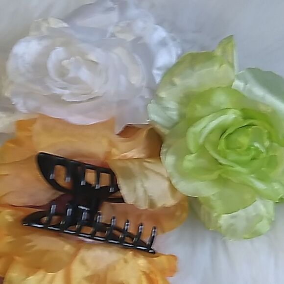 retro rose claw clips (3) - Picture 4 of 11